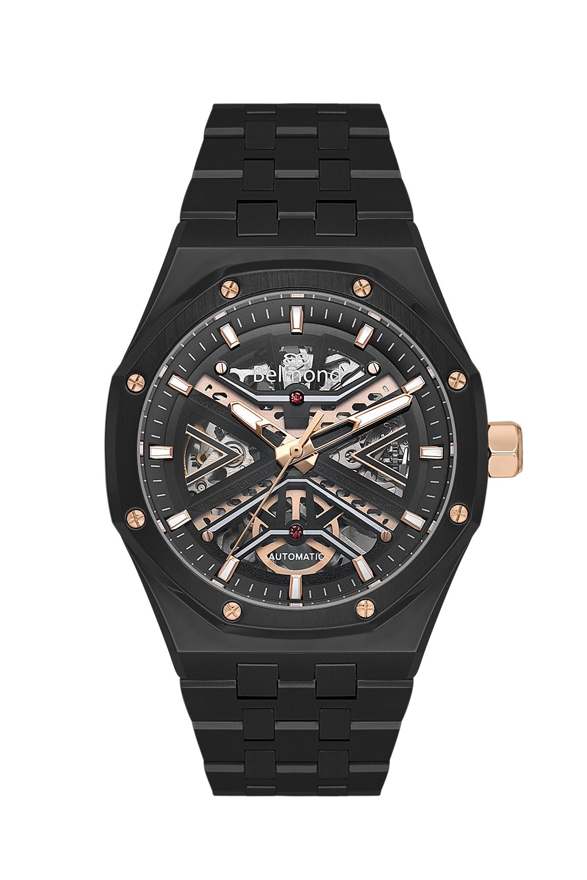 Kng1146.650 Siyah & Rose Çelik Kordon Erkek Kol Saati