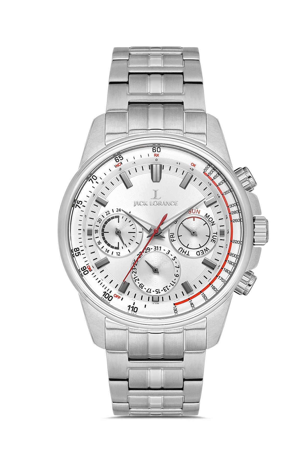 JCKJLS11911M.05 Beyaz & Gümüş Çelik Erkek Kol Saati