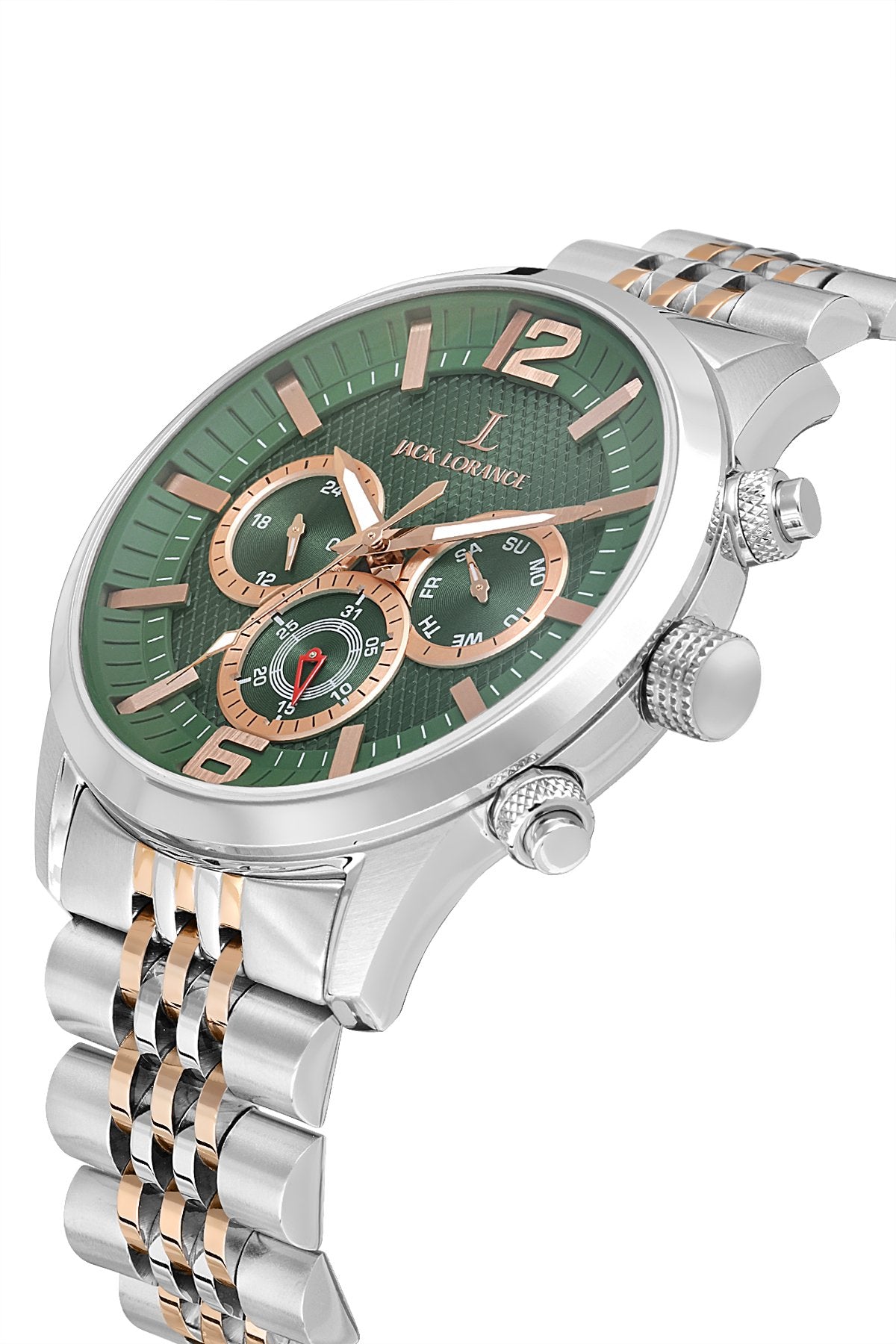 JLS0313904  Yeşil & Gümüş & Rose  Çelik Erkek Kol Saati