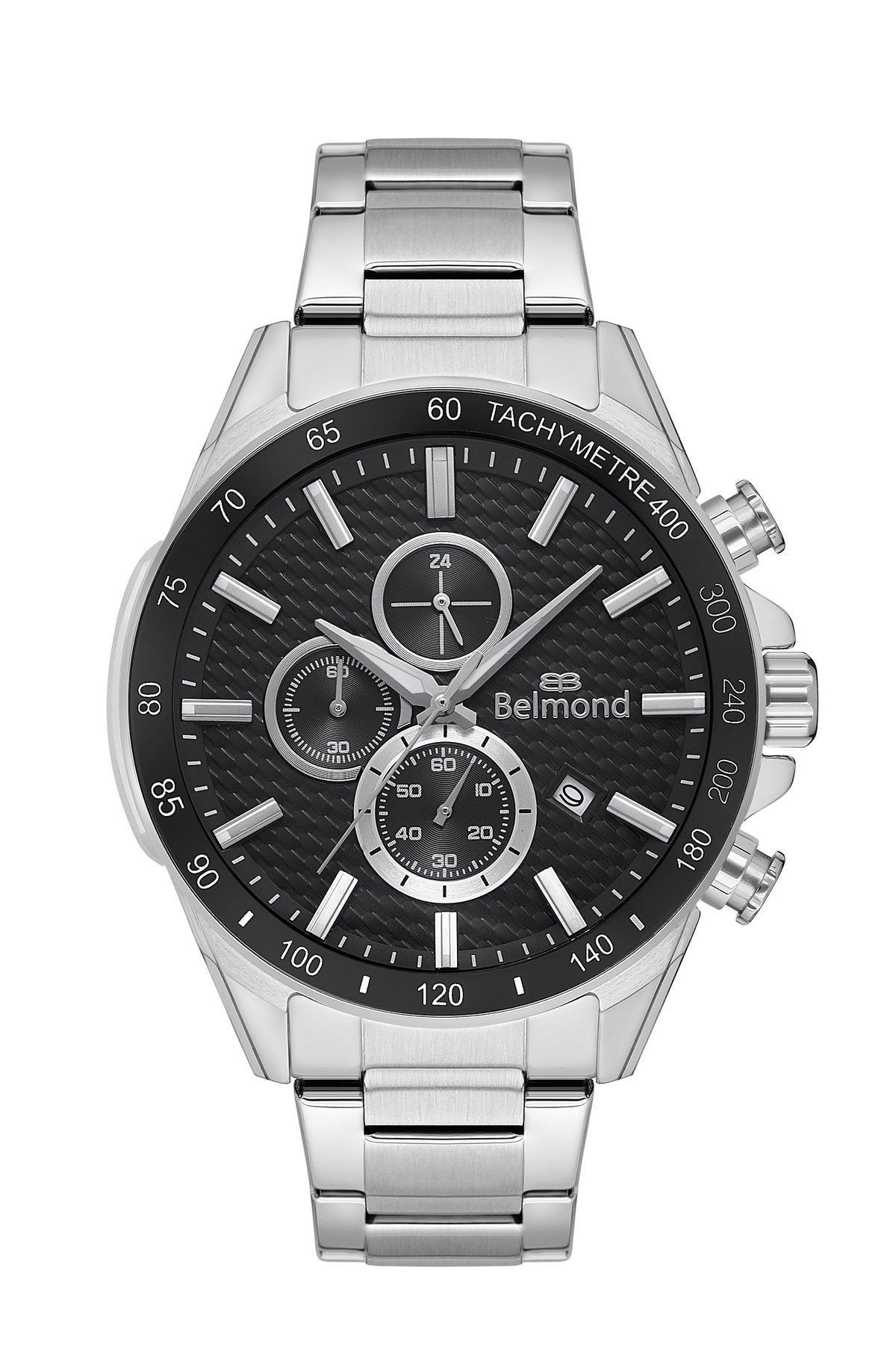 KNG1123.350 Siyah & Gümüş Çelik Kordon Erkek Kol Saati