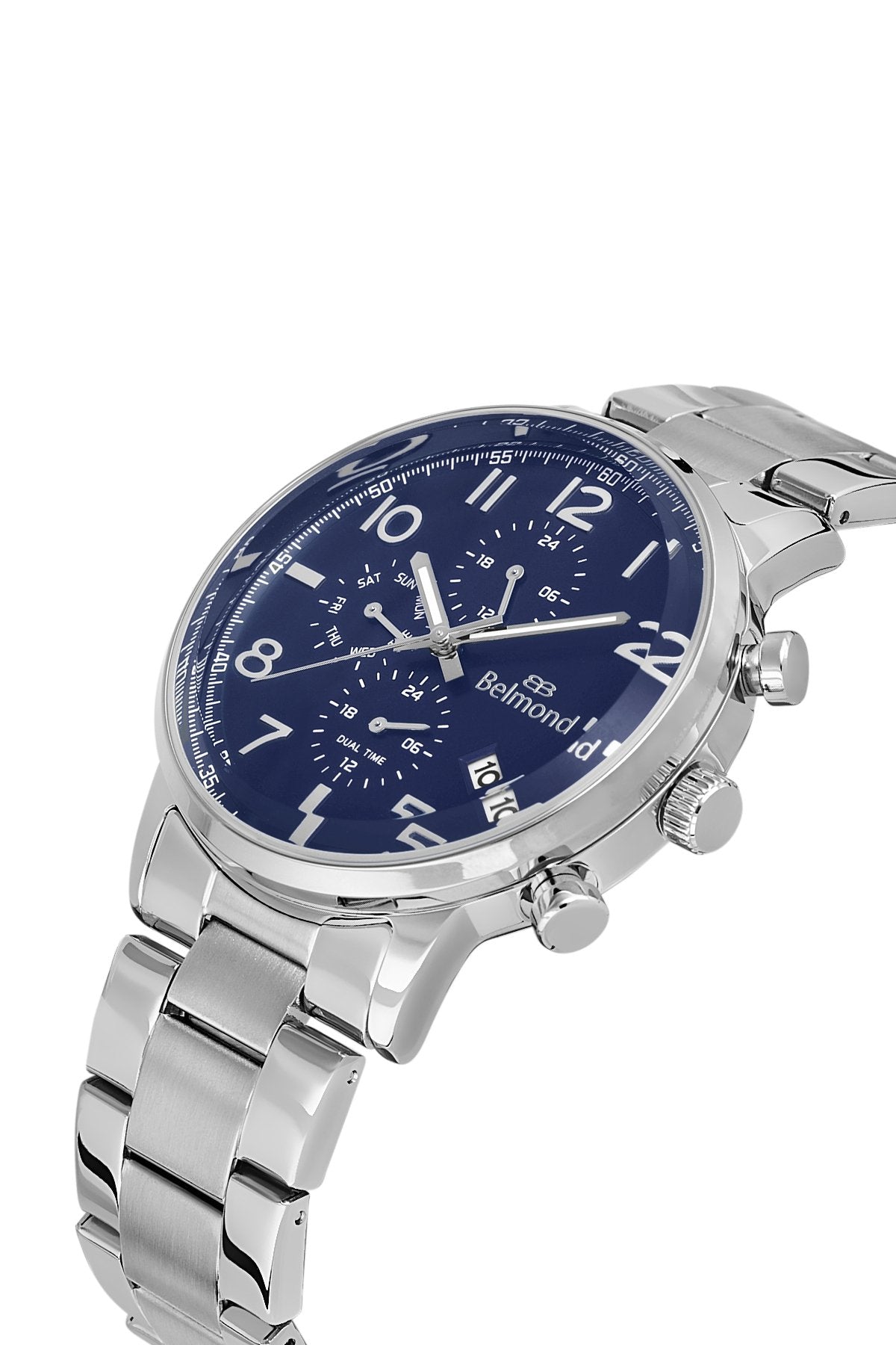 KNG1149.390 Gümüş & Lacivert Çelik Kordon Erkek Kol Saati