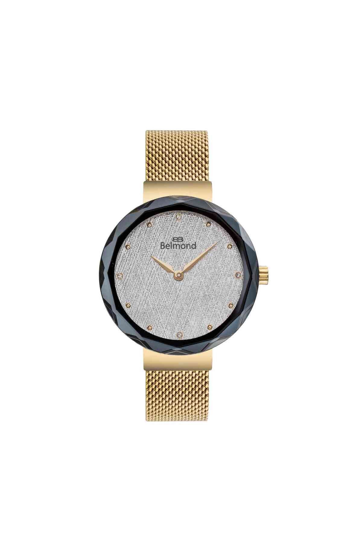 SRL1040.130 Altın & Siyah Çelik Kordon Kadın Kol Saati