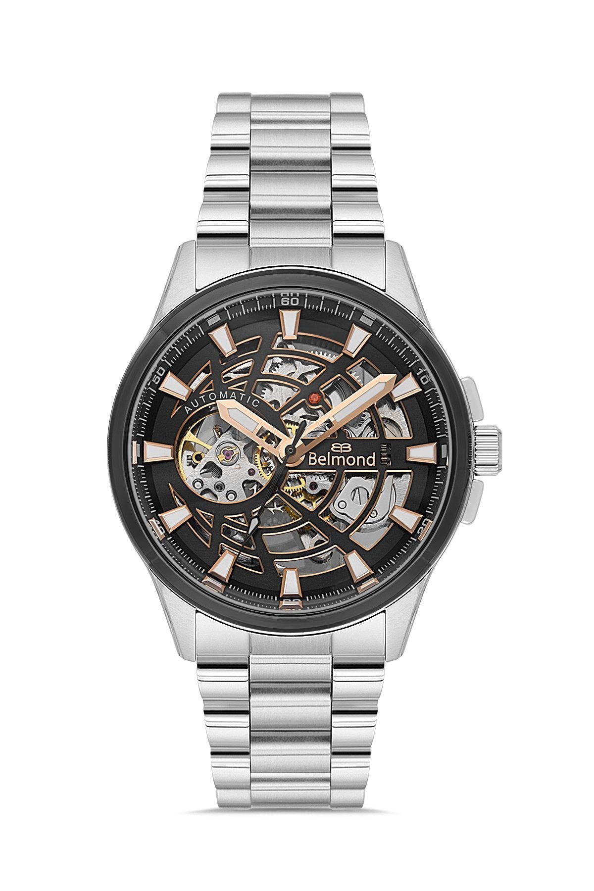 KNG1153.350 Siyah & Rose Çelik Kordon Otomatik Erkek Kol Saati