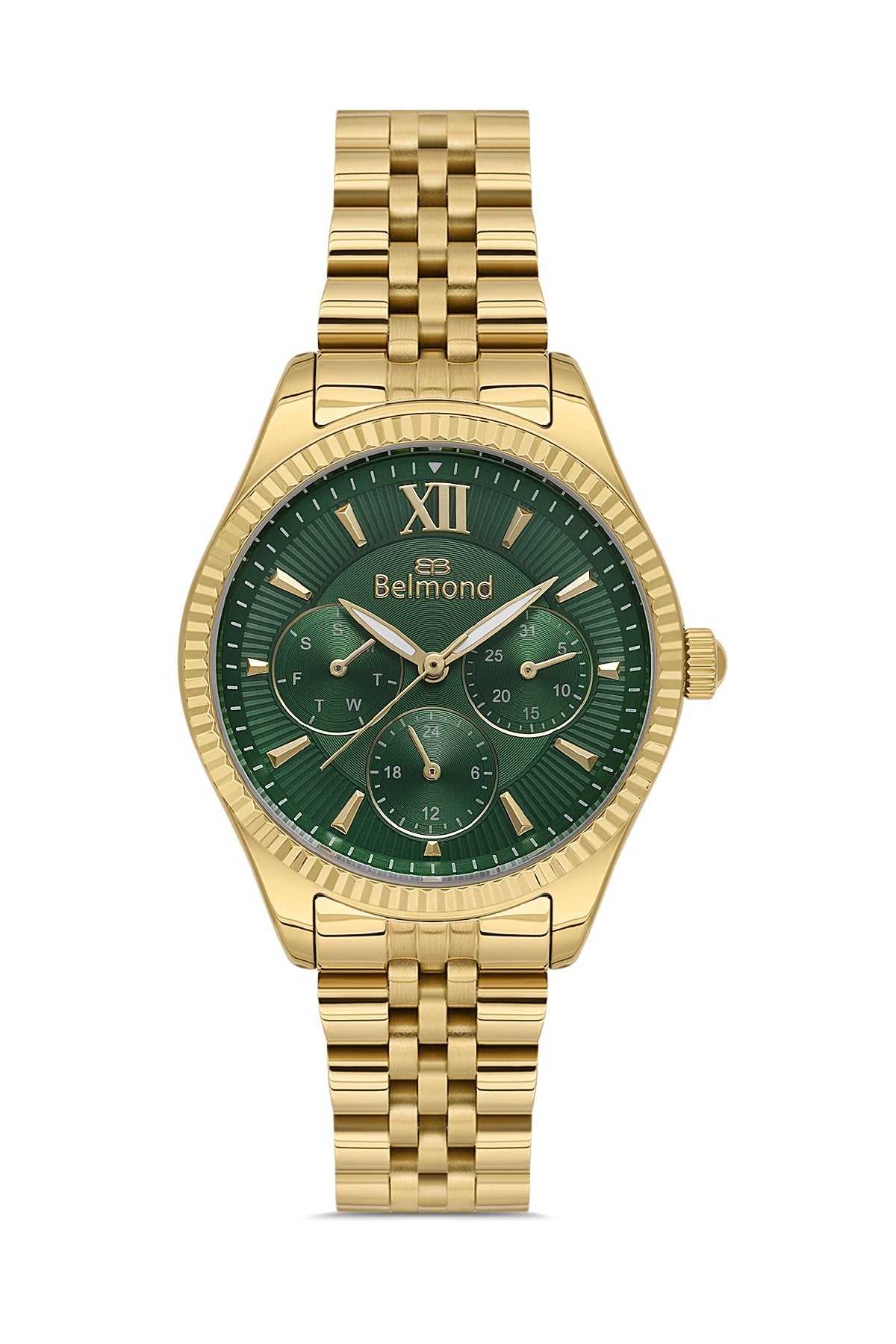 SRL1142.170 Yeşil & Altın Çelik Kordon Kadın Kol Saati