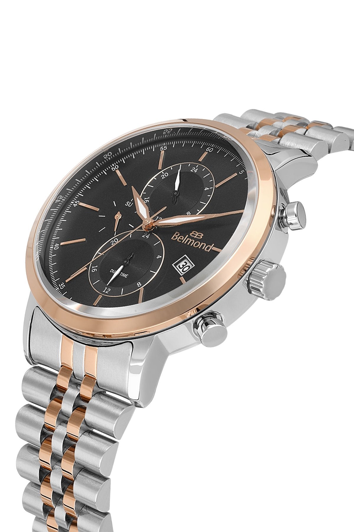 KNG1141.550 Rose & Siyah & Gümüş Çelik Kordon Erkek Kol Saati