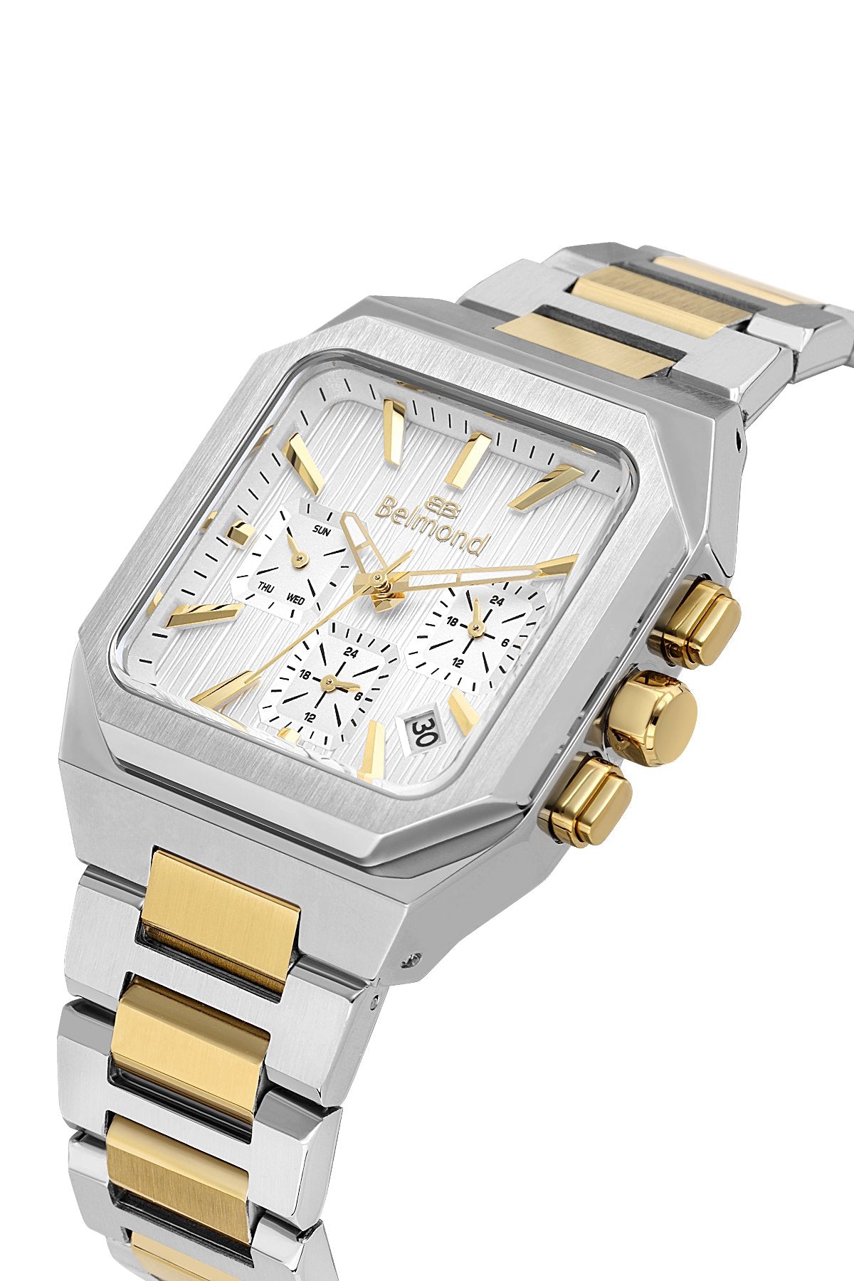 KNG1152.130 Altın & Gümüş Çelik Kordon Erkek Kol Saati