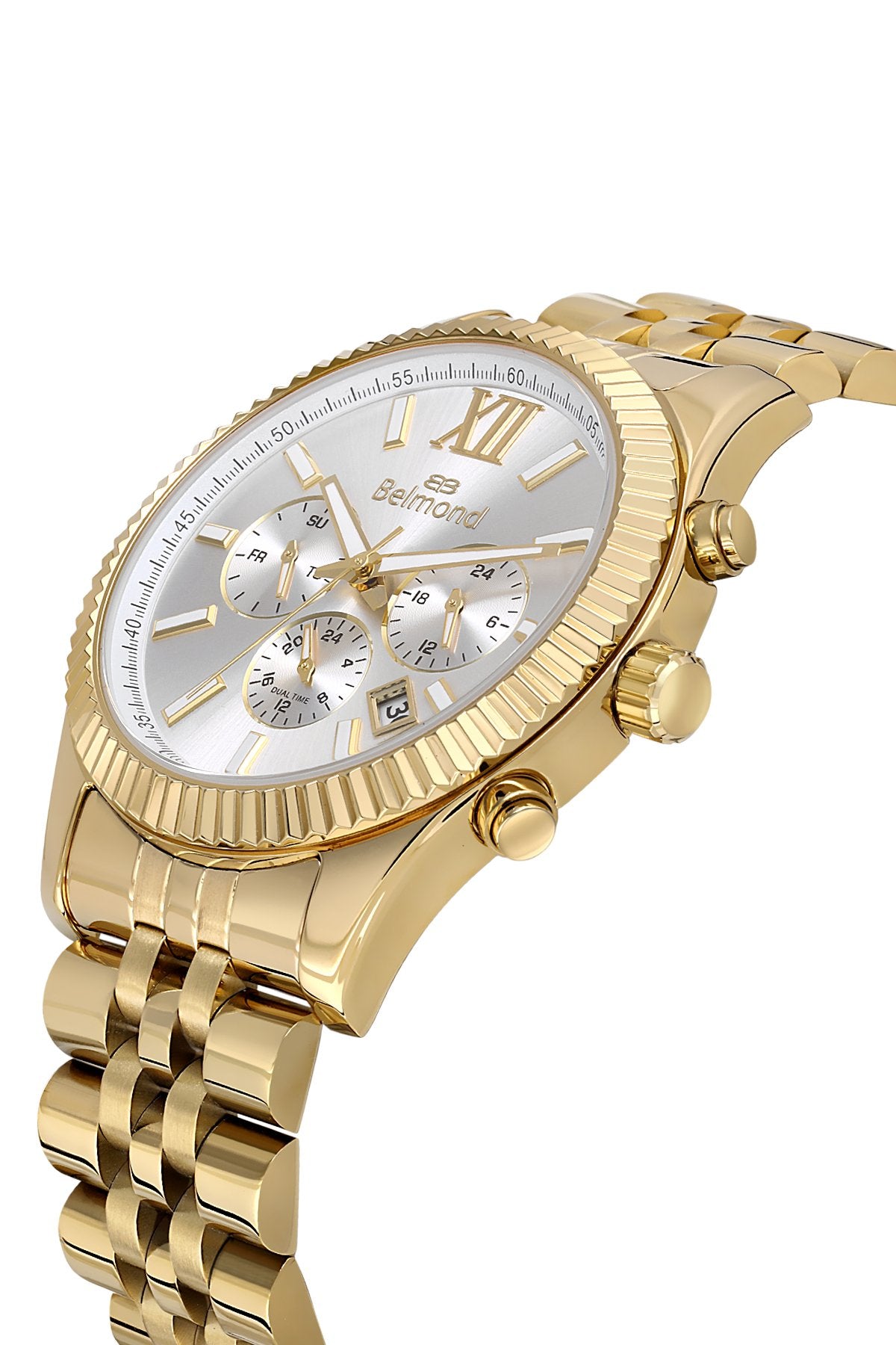 KNG1148.130 Altın Çelik Kordon Erkek Kol Saati