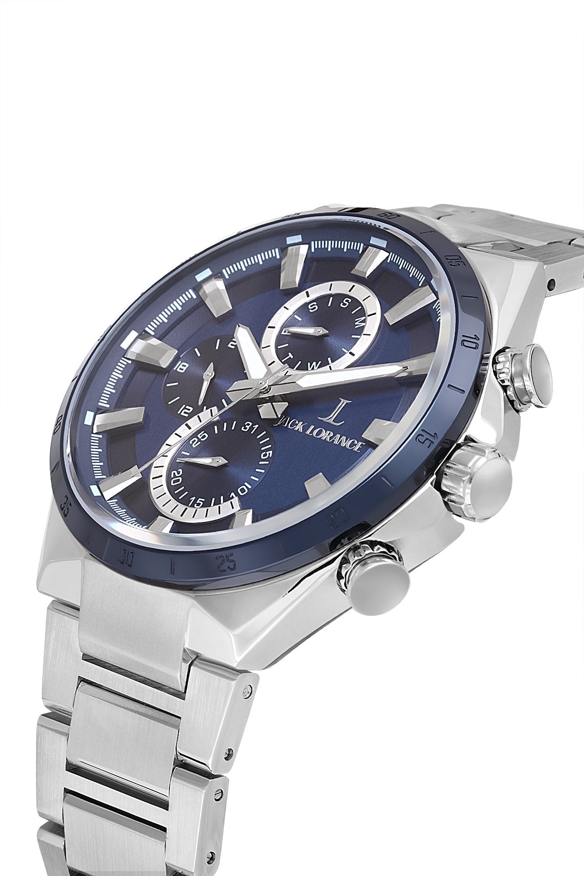 JLS0314102  Lacivert & Gümüş  Çelik Erkek Kol Saati