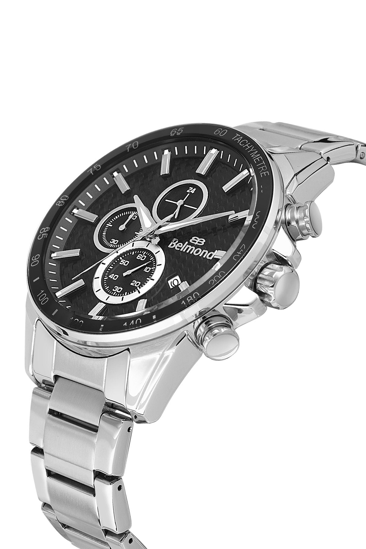 KNG1123.350 Siyah & Gümüş Çelik Kordon Erkek Kol Saati