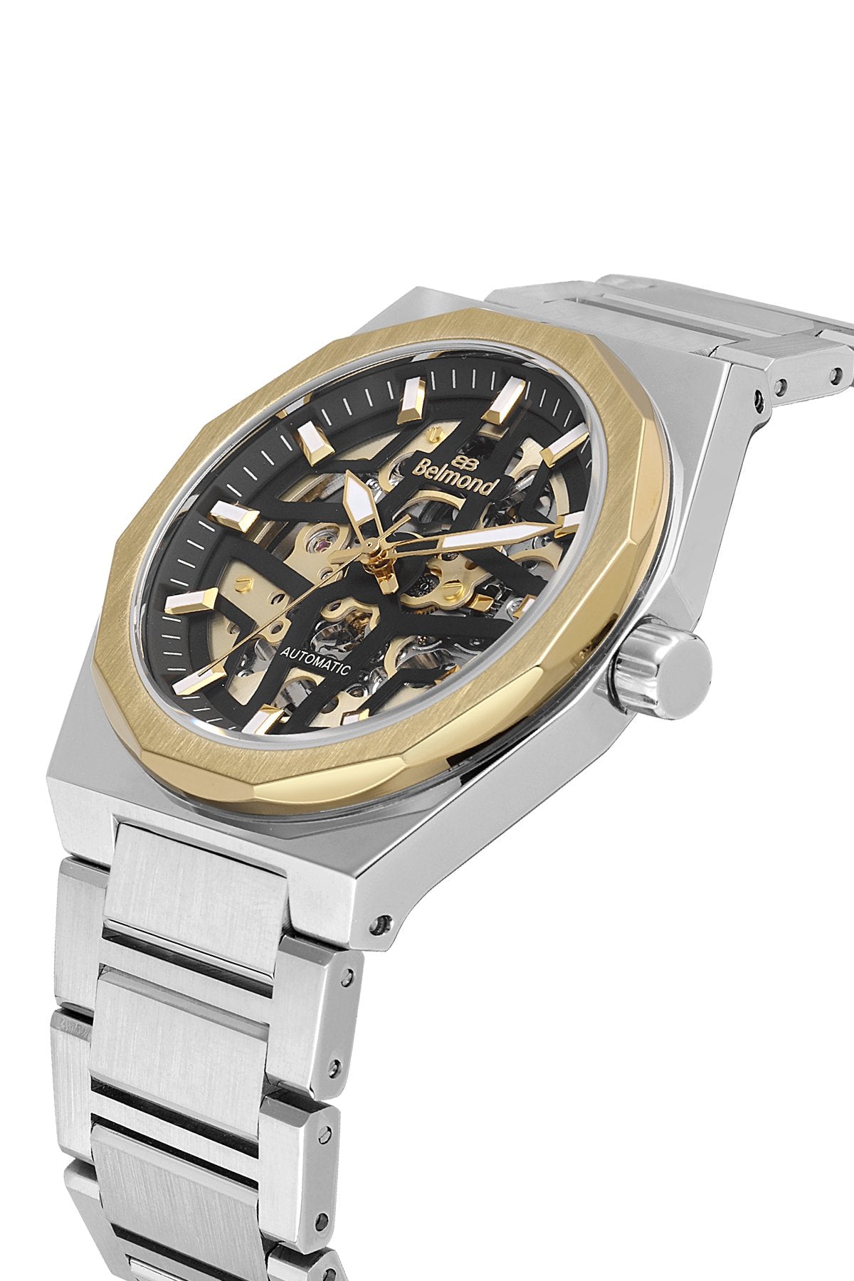 KNG1145.250 Altın & Gümüş Çelik Kordon Erkek Kol Saati