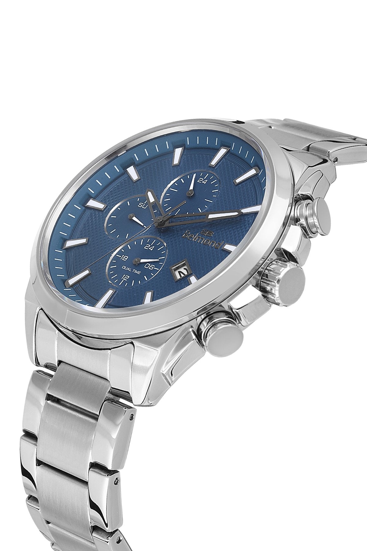 KNG1139.390 Lacivert & Gümüş Çelik Kordon Erkek Kol Saati