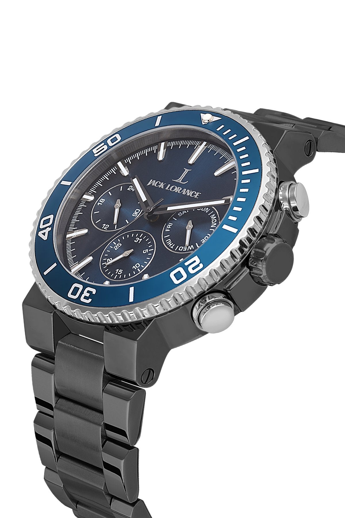 JLS0406205  Lacivert & Metalik  Çelik Erkek Kol Saati