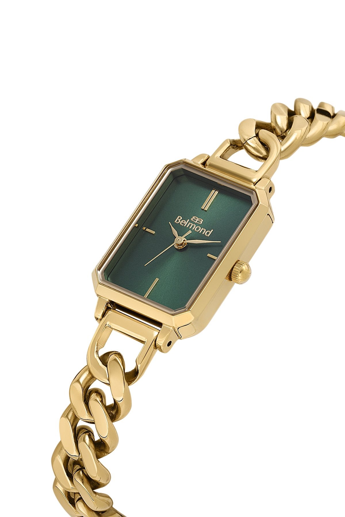 SRL1158.180 Altın & Yeşil Çelik Kordon Kadın Kol Saati