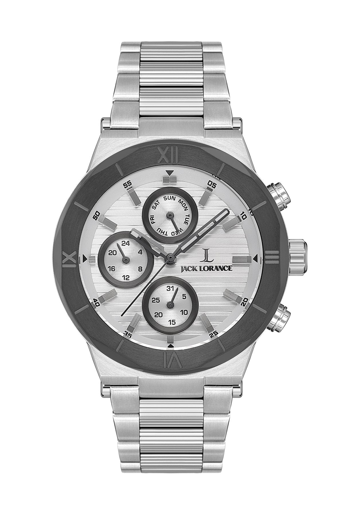 JLS0332202  Beyaz & Gümüş  Çelik Erkek Kol Saati