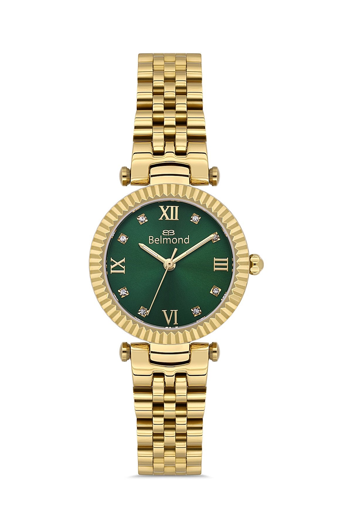 SRL1095.170 Altın & Yeşil Çelik Kordon Kadın Kol Saati