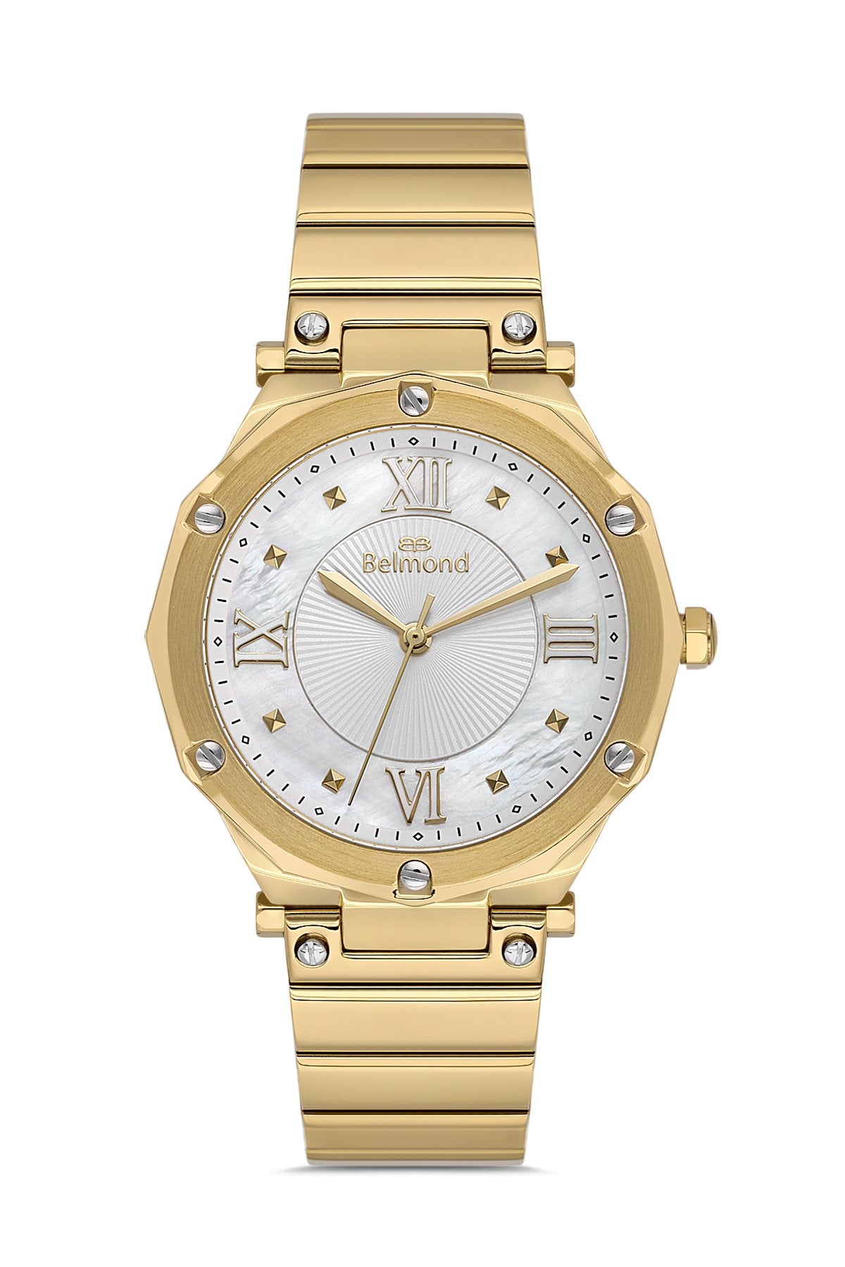 SRL1153.120 Altın & Beyaz Çelik Kordon Kadın Kol Saati