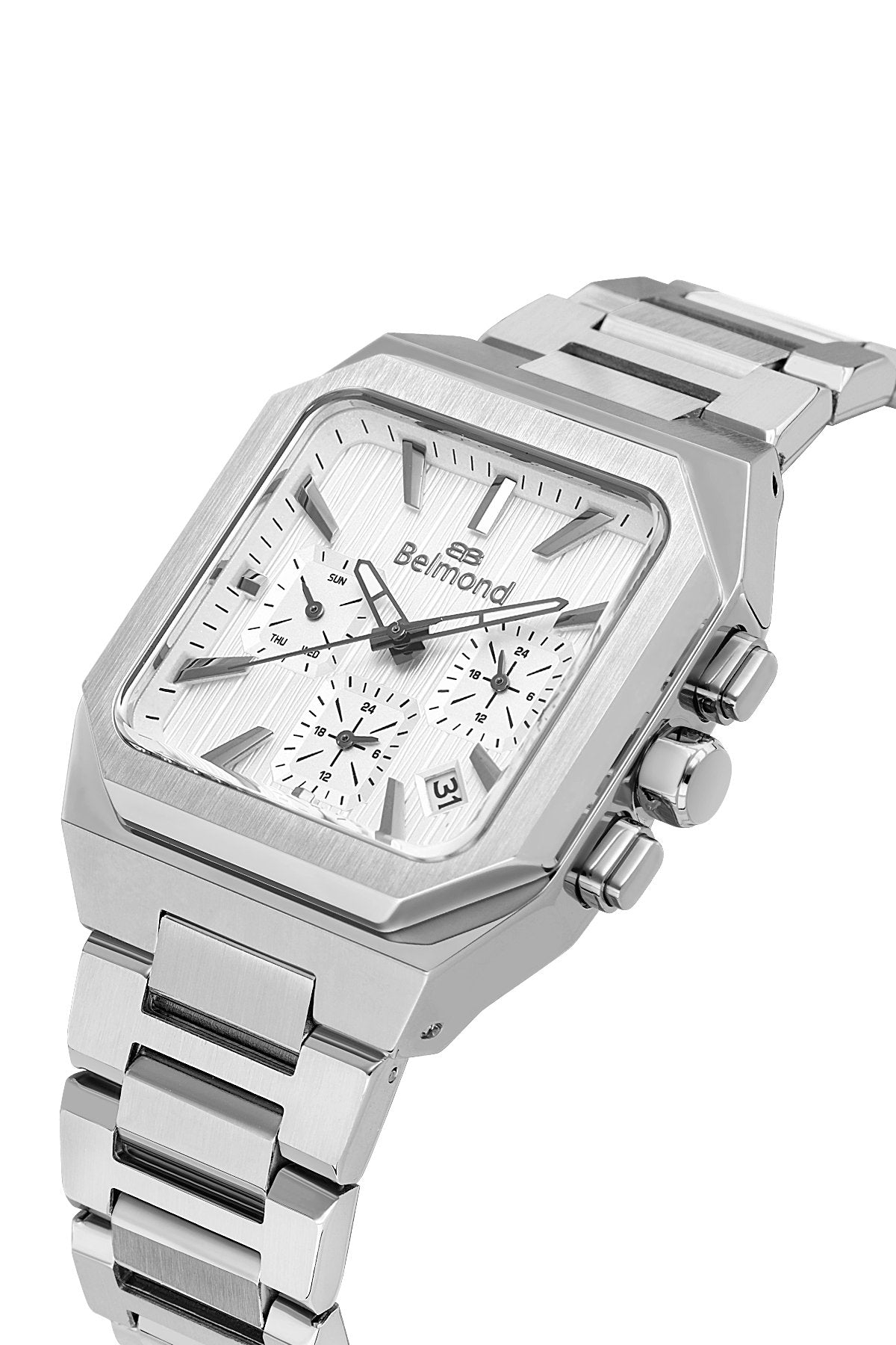 KNG1152.330 Gümüş & Beyaz Çelik Kordon Erkek Kol Saati