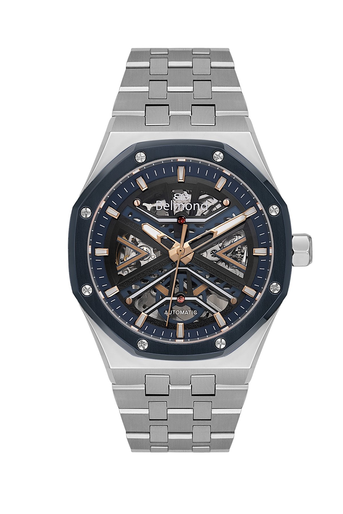 Kng1146.390 Gümüş & Lacivert Çelik Kordon Erkek Kol Saati