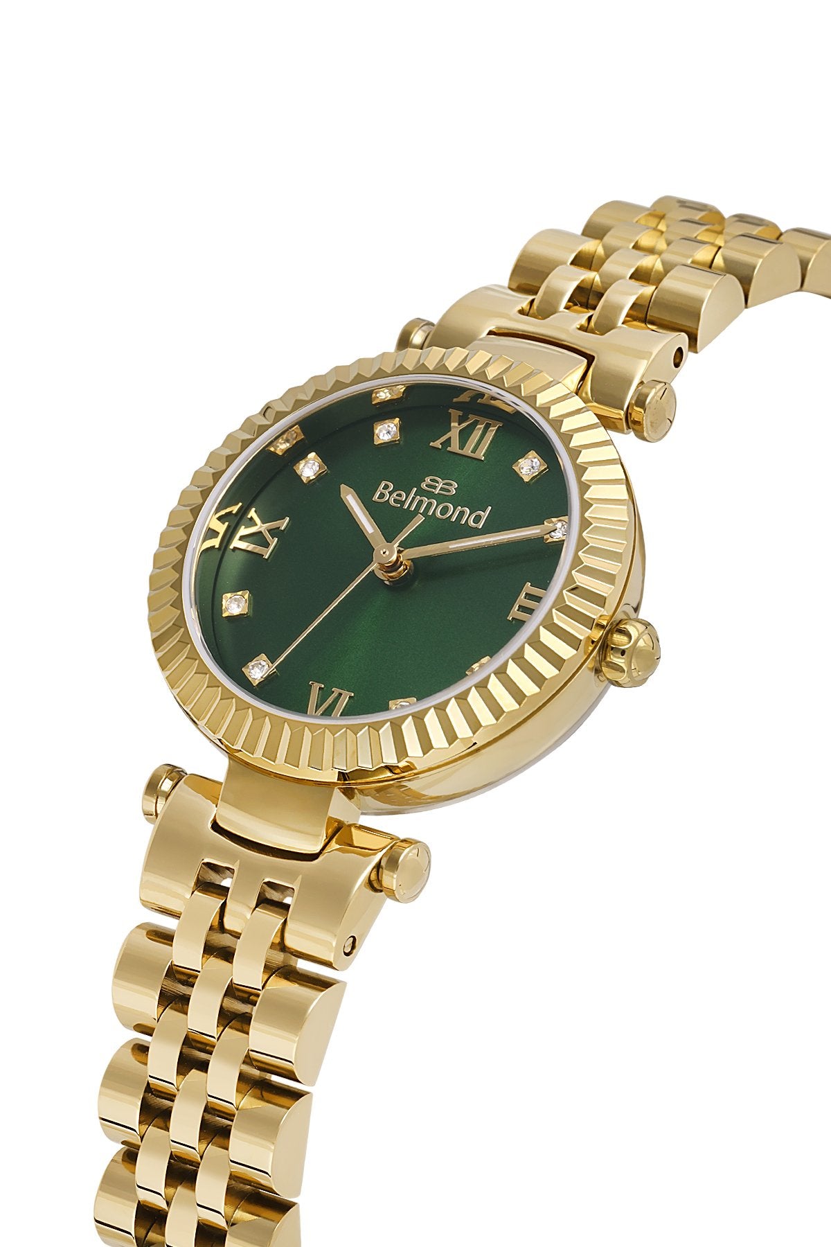 SRL1095.170 Altın & Yeşil Çelik Kordon Kadın Kol Saati