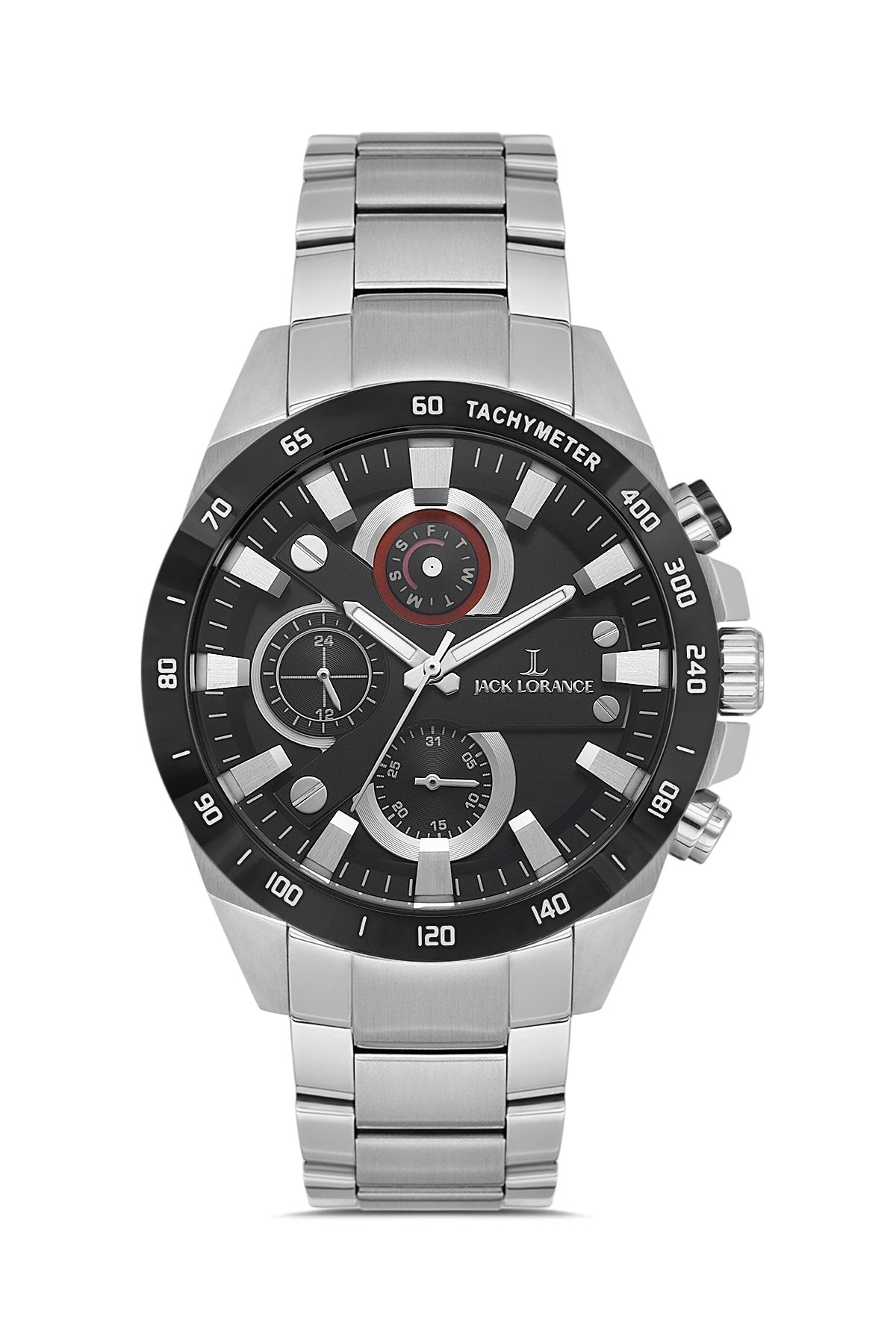 JCKJLS11712M.01 Siyah & Gümüş Çelik Erkek Kol Saati