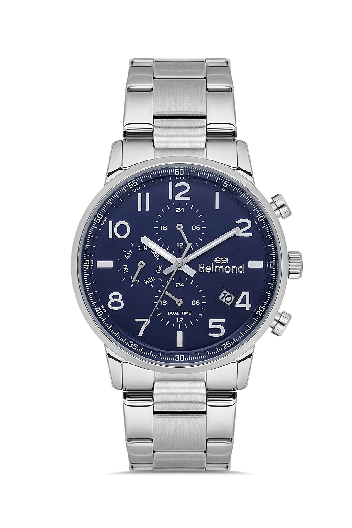 KNG1149.390 Gümüş & Lacivert Çelik Kordon Erkek Kol Saati