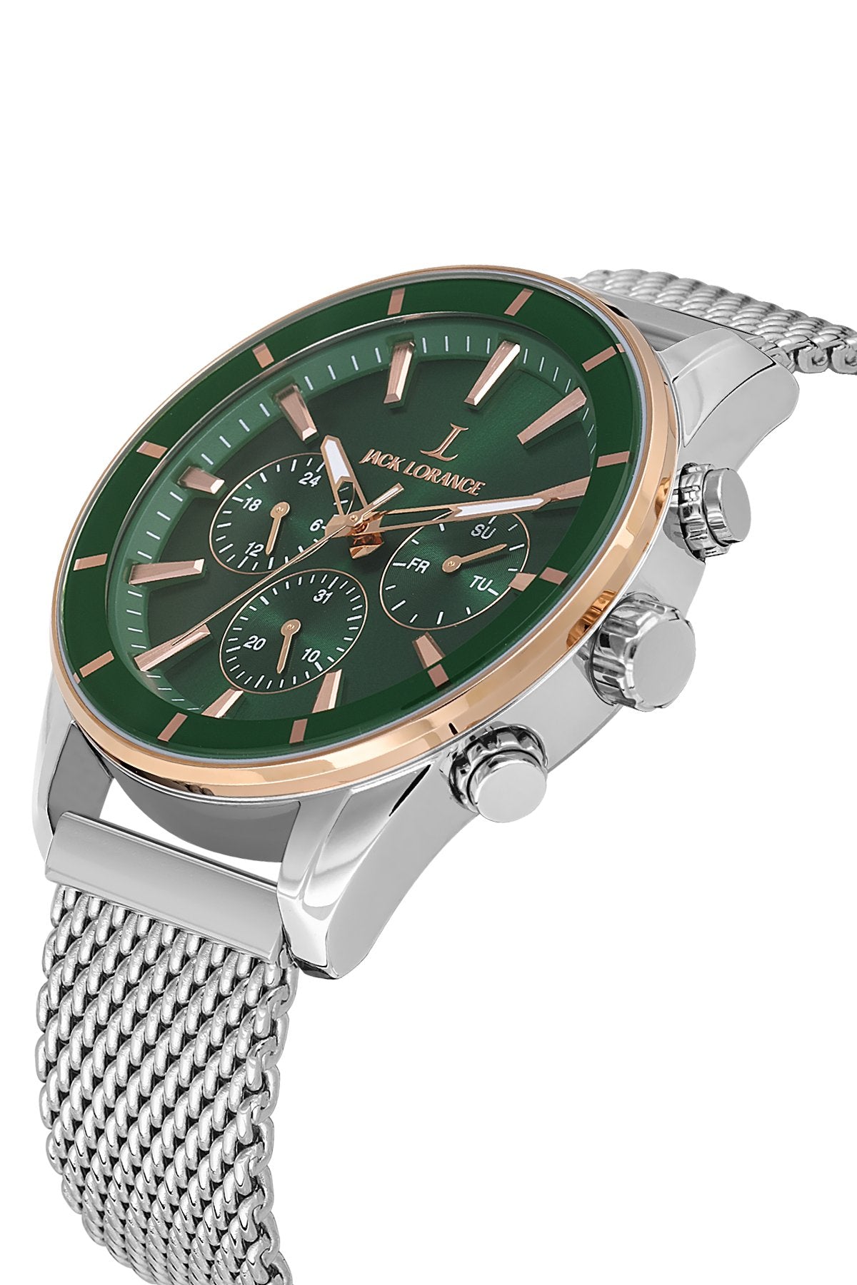 JLS0406404  Yeşil  & Gümüş  Çelik Erkek Kol Saati