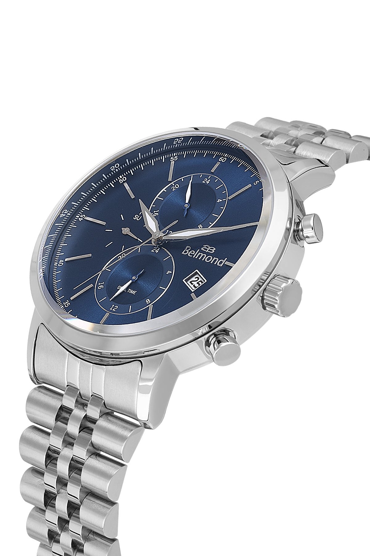 KNG1141.390 Lacivert & Gümüş Çelik Kordon Erkek Kol Saati