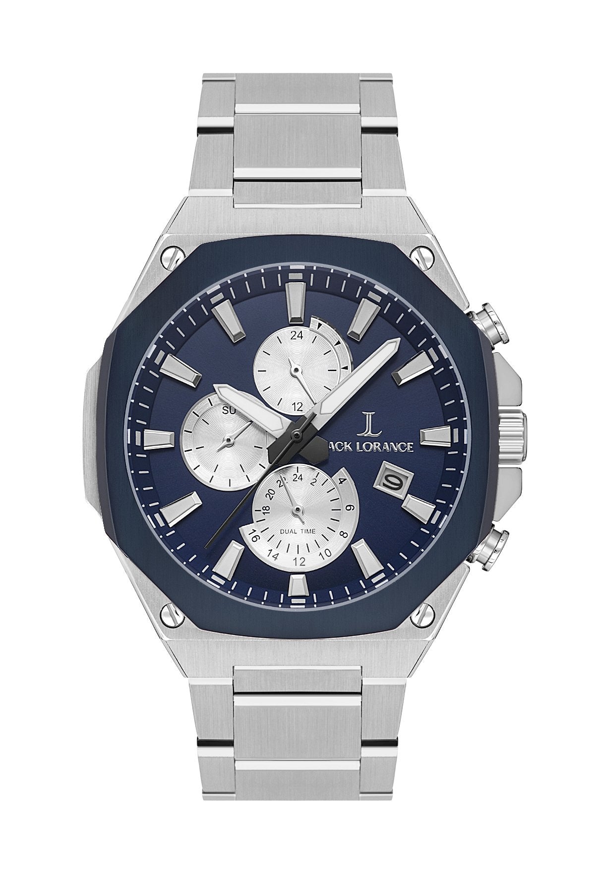 JLS0405702  Lacivert & Gümüş  Çelik Erkek Kol Saati