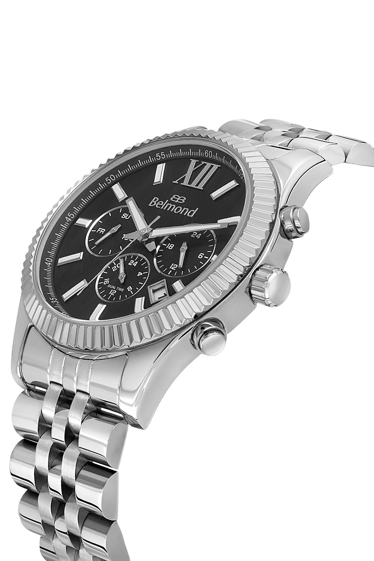 KNG1148.350 Siyah & Gümüş Çelik Kordon Erkek Kol Saati