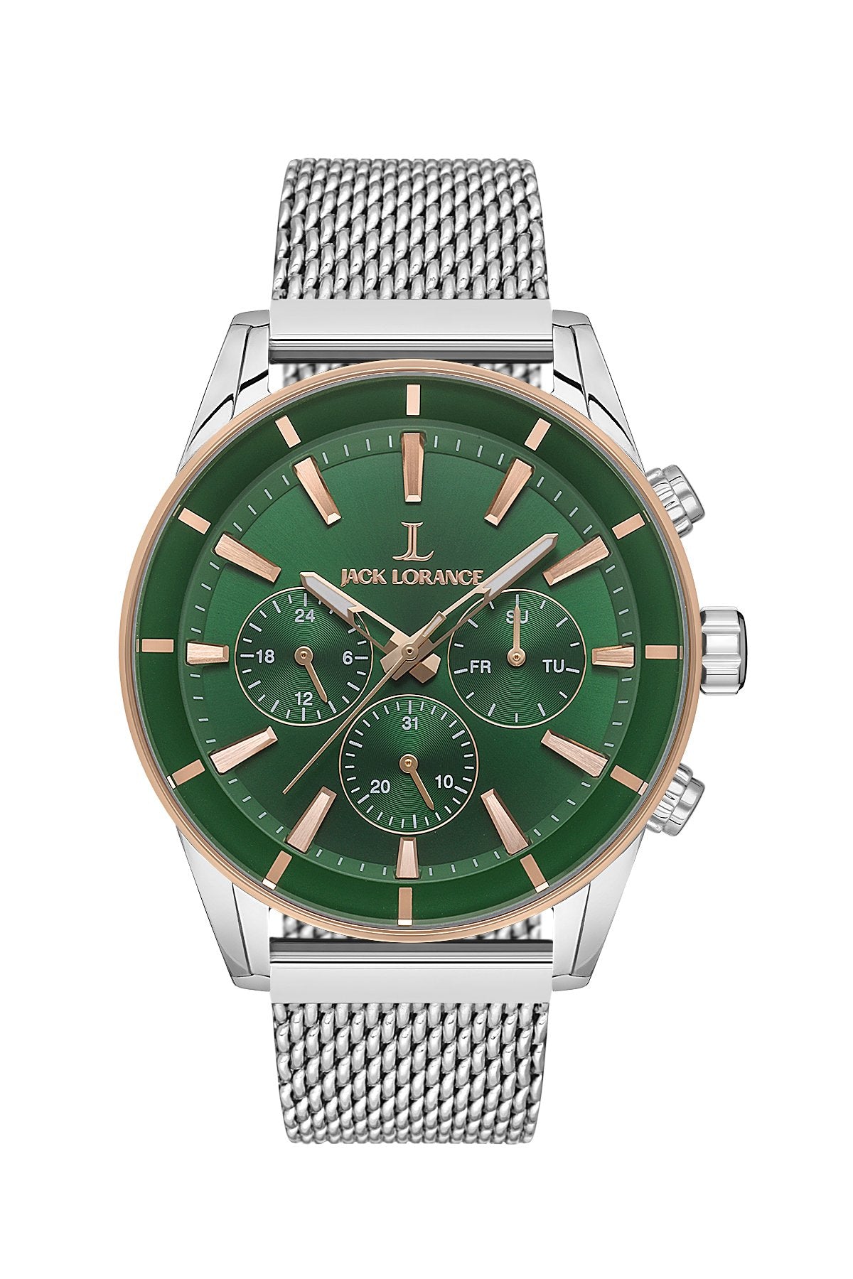 JLS0406404  Yeşil  & Gümüş  Çelik Erkek Kol Saati