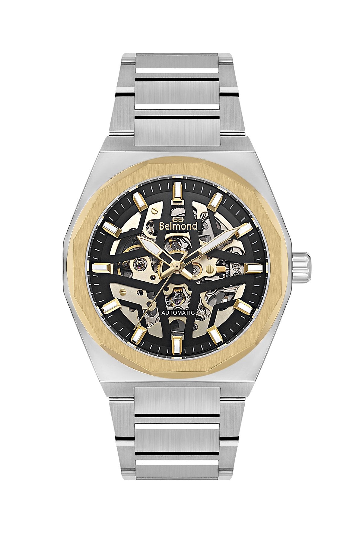 KNG1145.250 Altın & Gümüş Çelik Kordon Erkek Kol Saati