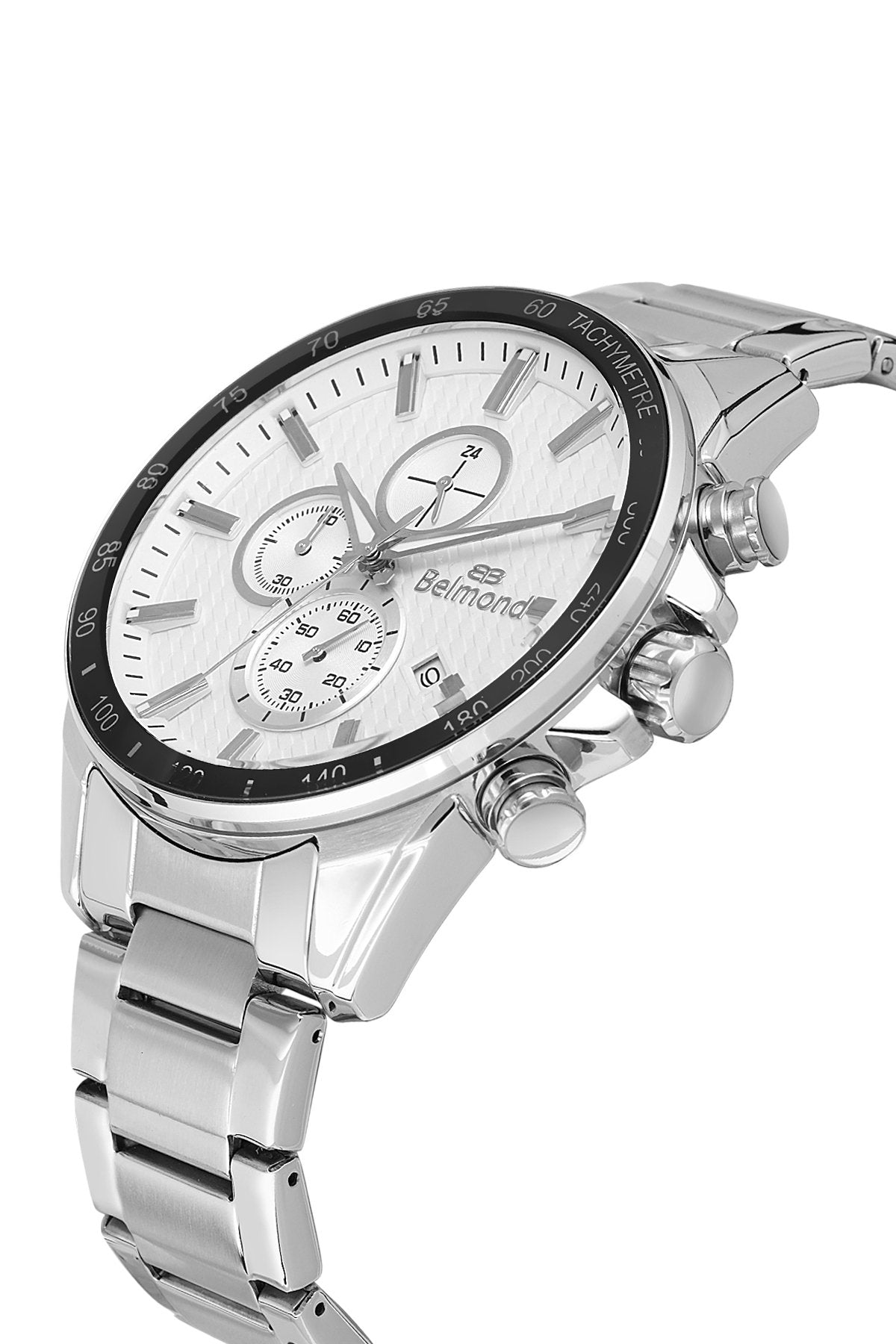 KNG1123.330 Beyaz & Gümüş Çelik Kordon Erkek Kol Saati