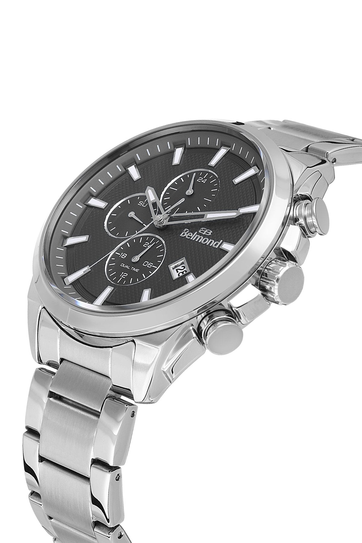 KNG1139.350 Siyah & Gümüş Çelik Kordon Erkek Kol Saati