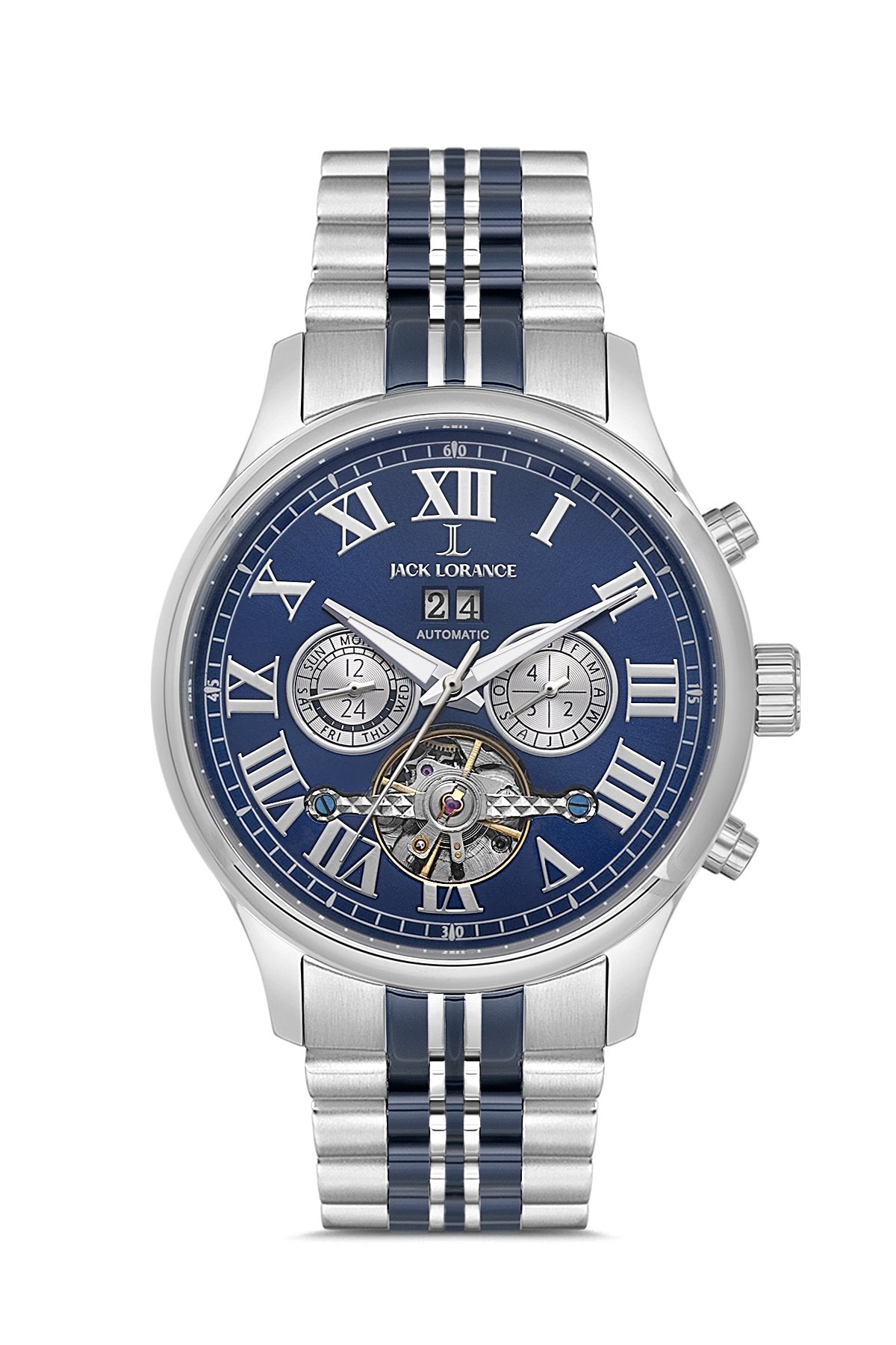 JCKJLS11817M.02 Gümüş & Lacivert Otomatik Çelik Erkek Kol Saati