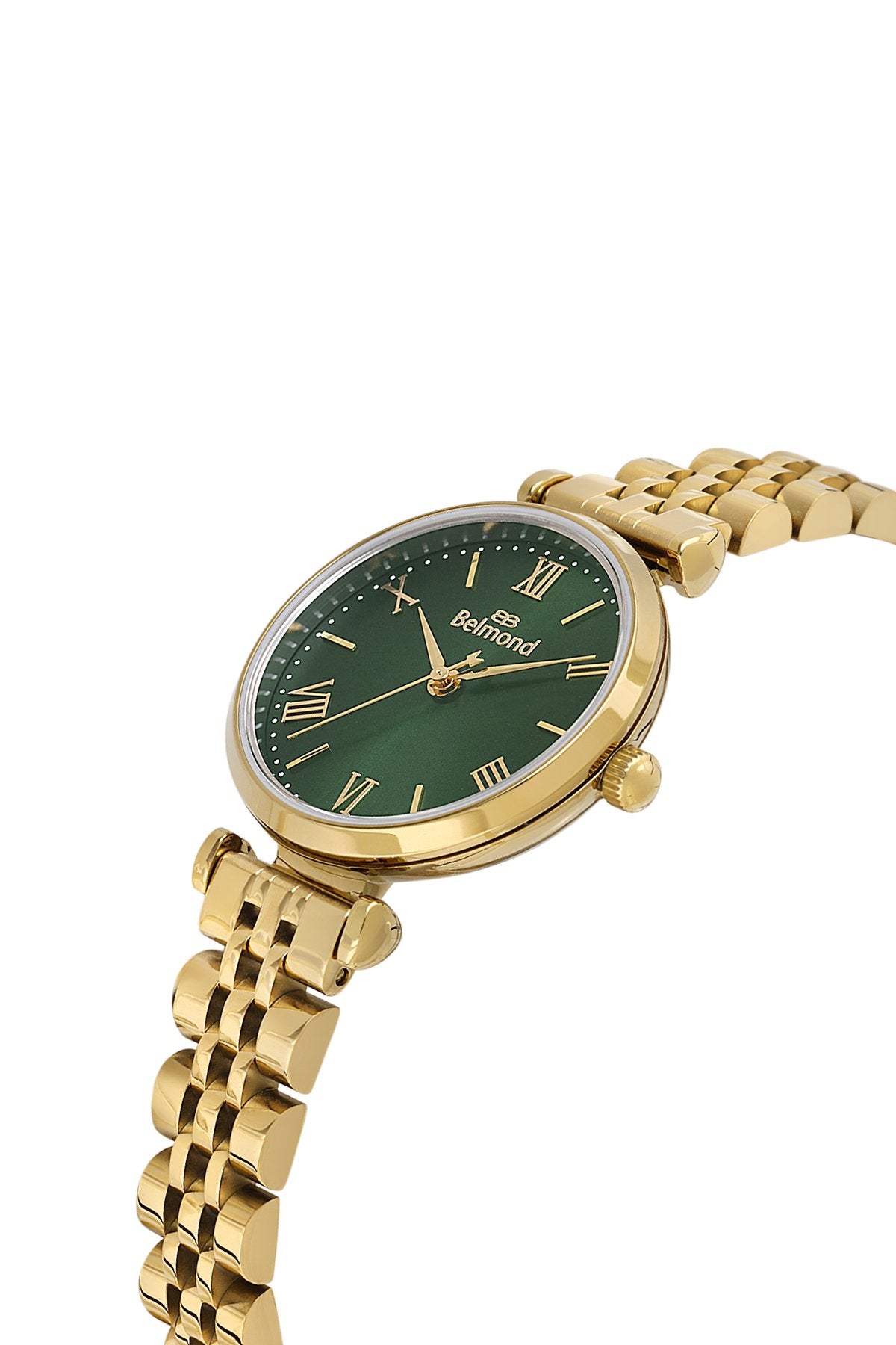 SRL1155170 Altın & Yeşil Çelik Kordon Kadın Kol Saati