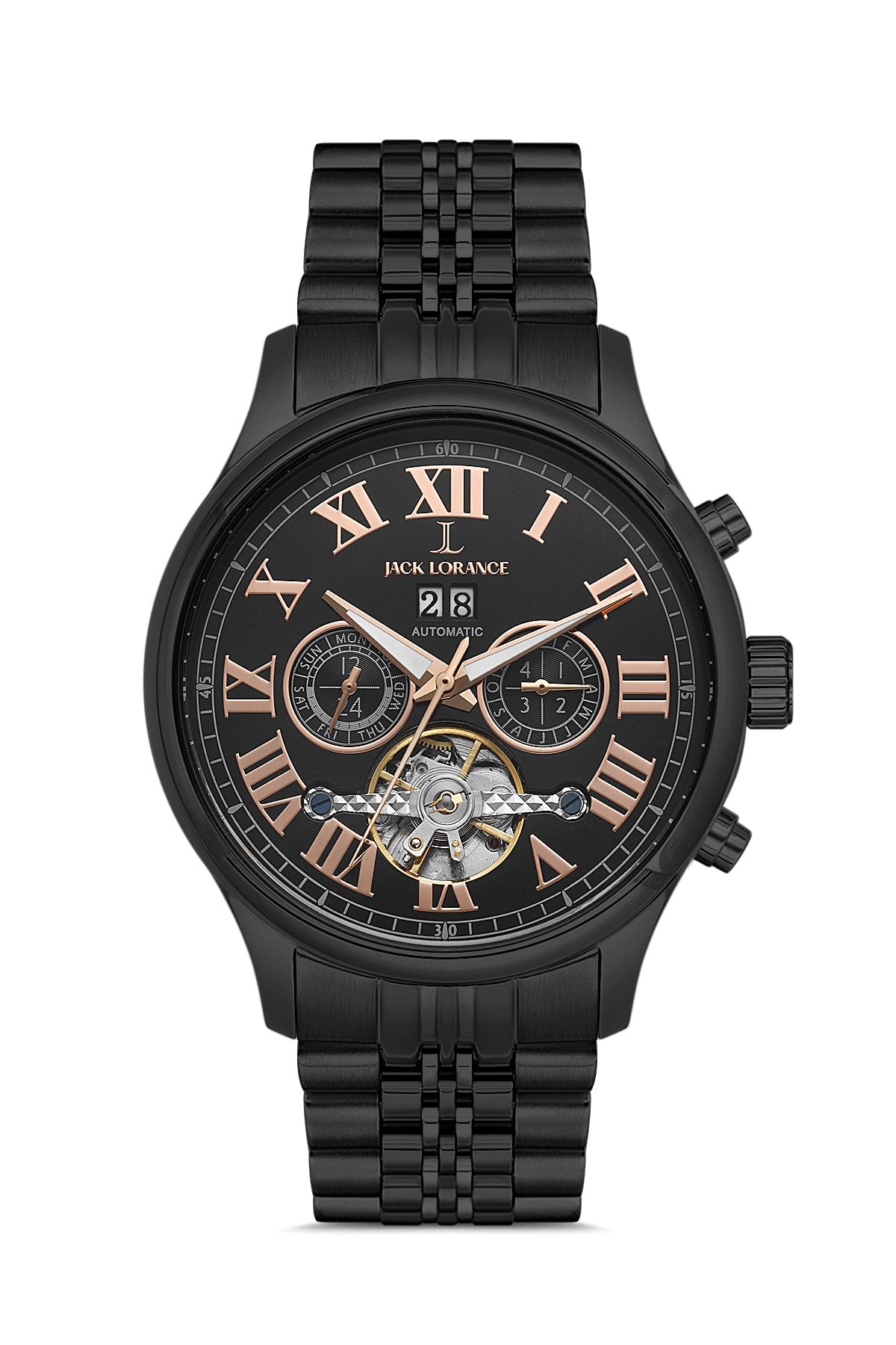 JCKJLS11817M.05 Siyah & Rose Otomatik Çelik Erkek Kol Saati