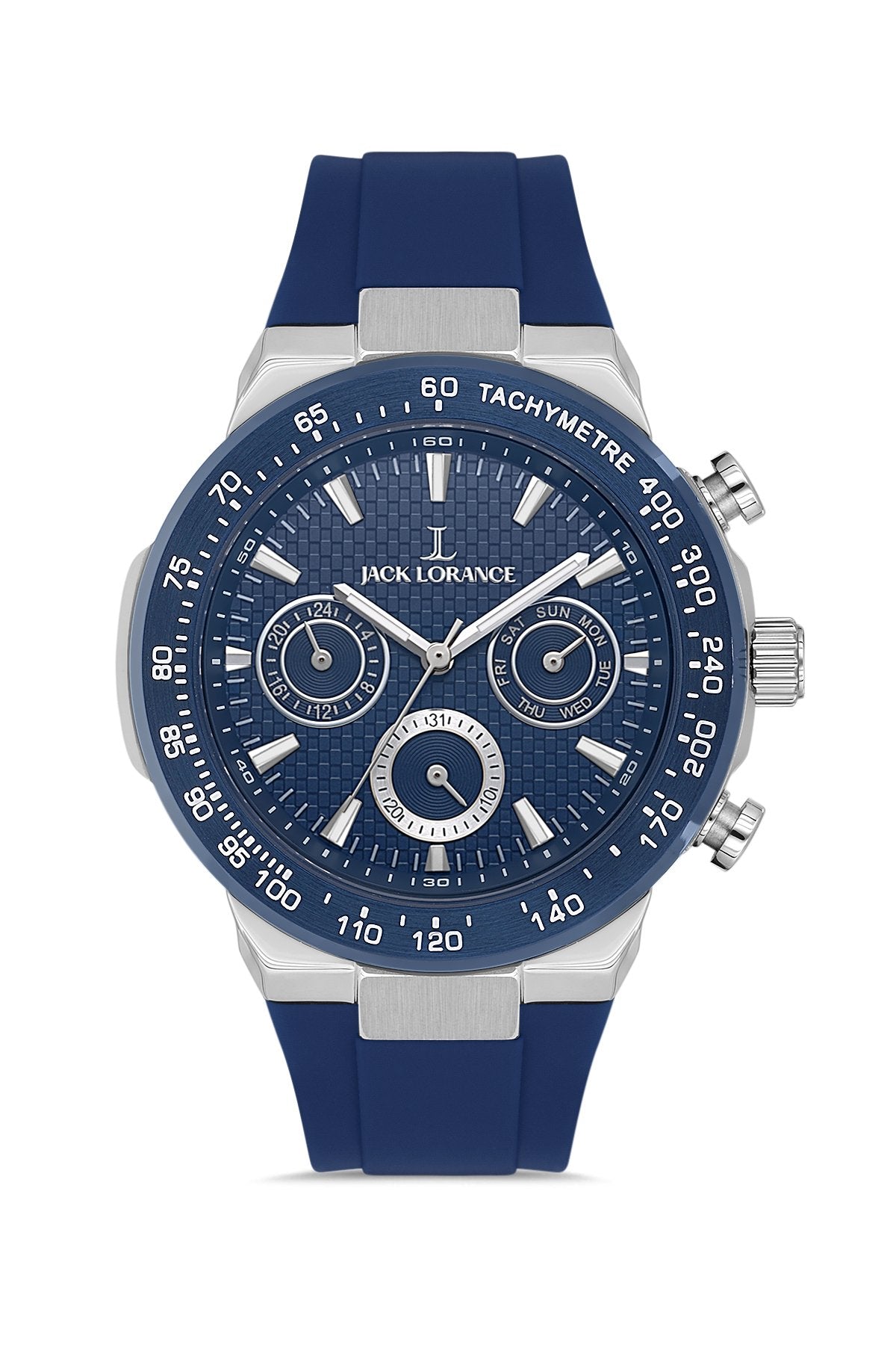 JCKJLS11908S.01 Lacivert & Gümüş Çelik Erkek Kol Saati