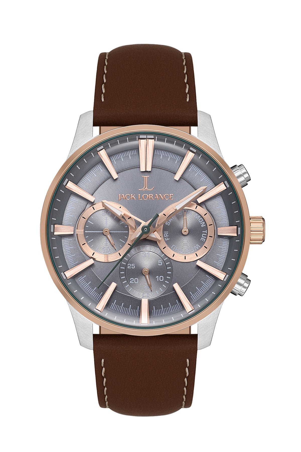 JLS0405904  Gri & Kahverengi  Çelik Erkek Kol Saati