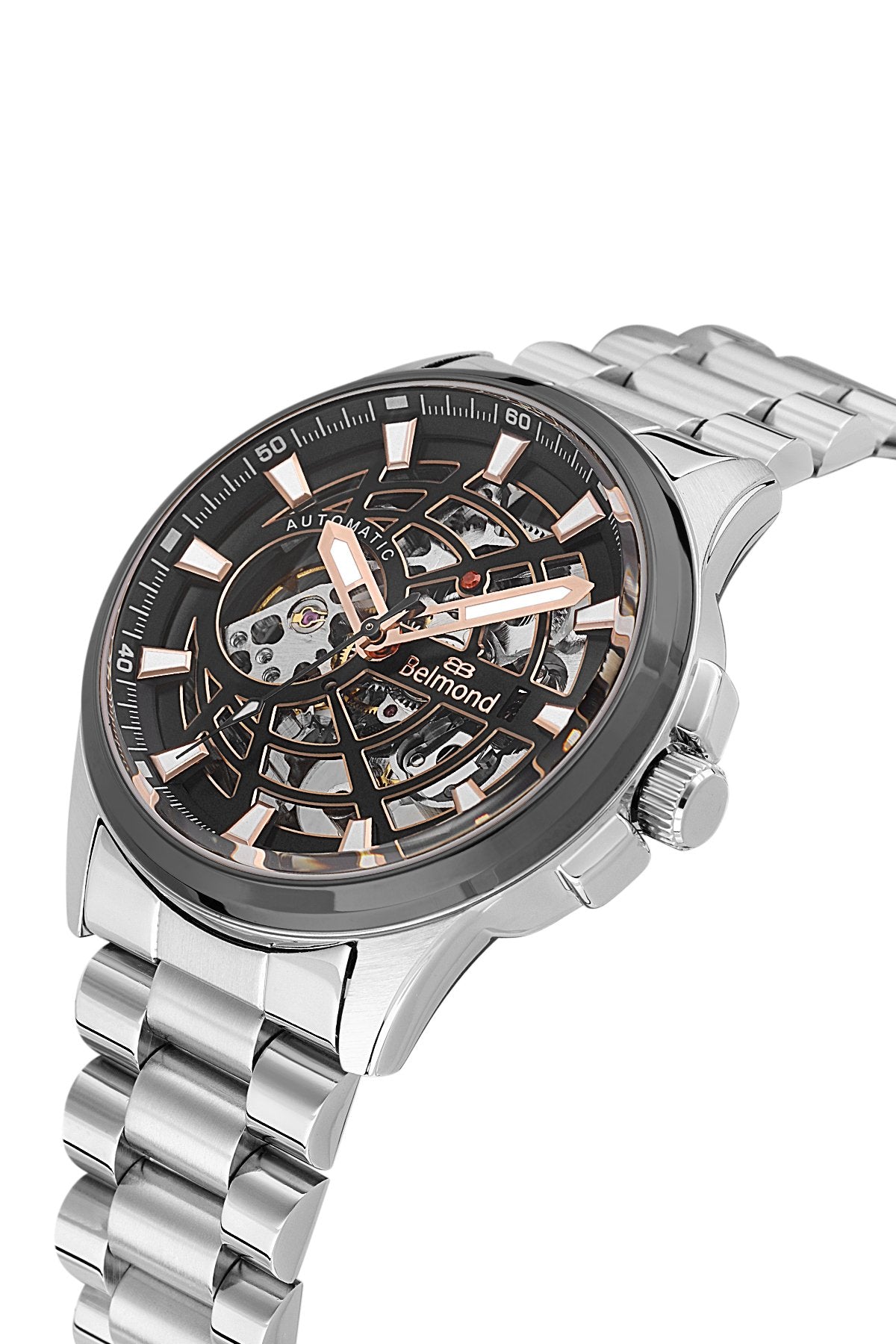 KNG1153.350 Siyah & Rose Çelik Kordon Otomatik Erkek Kol Saati