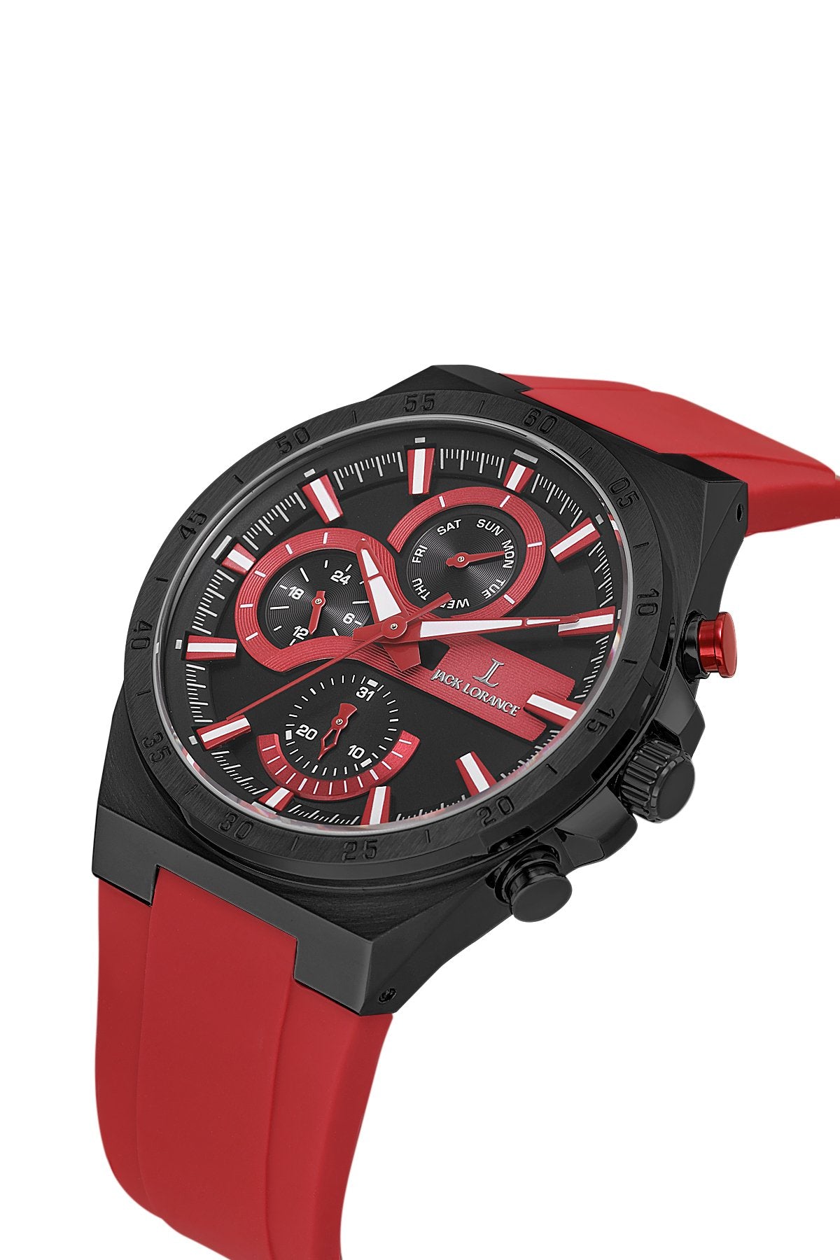 JLS04239S.02 Kırmızı & Siyah Çelik Erkek Kol Saati