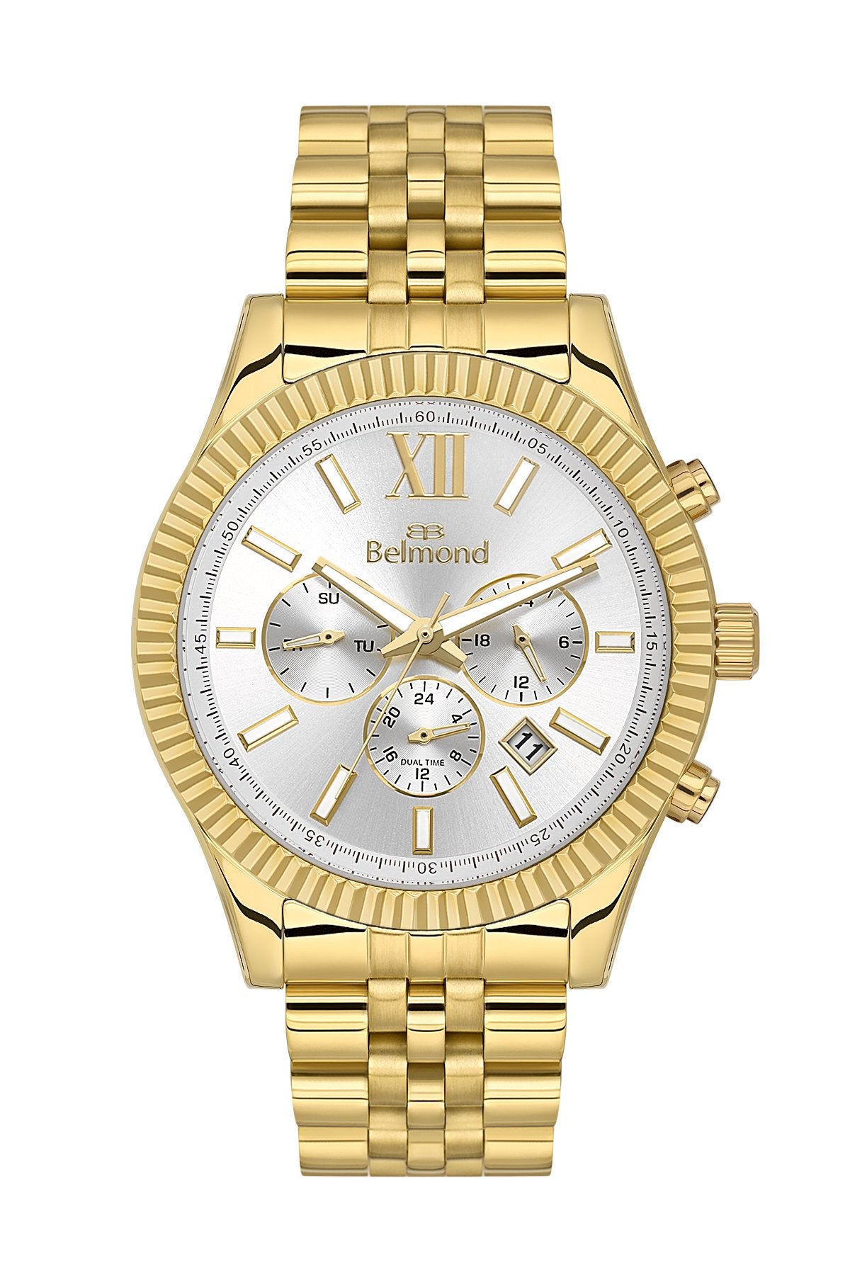 KNG1148.130 Altın Çelik Kordon Erkek Kol Saati