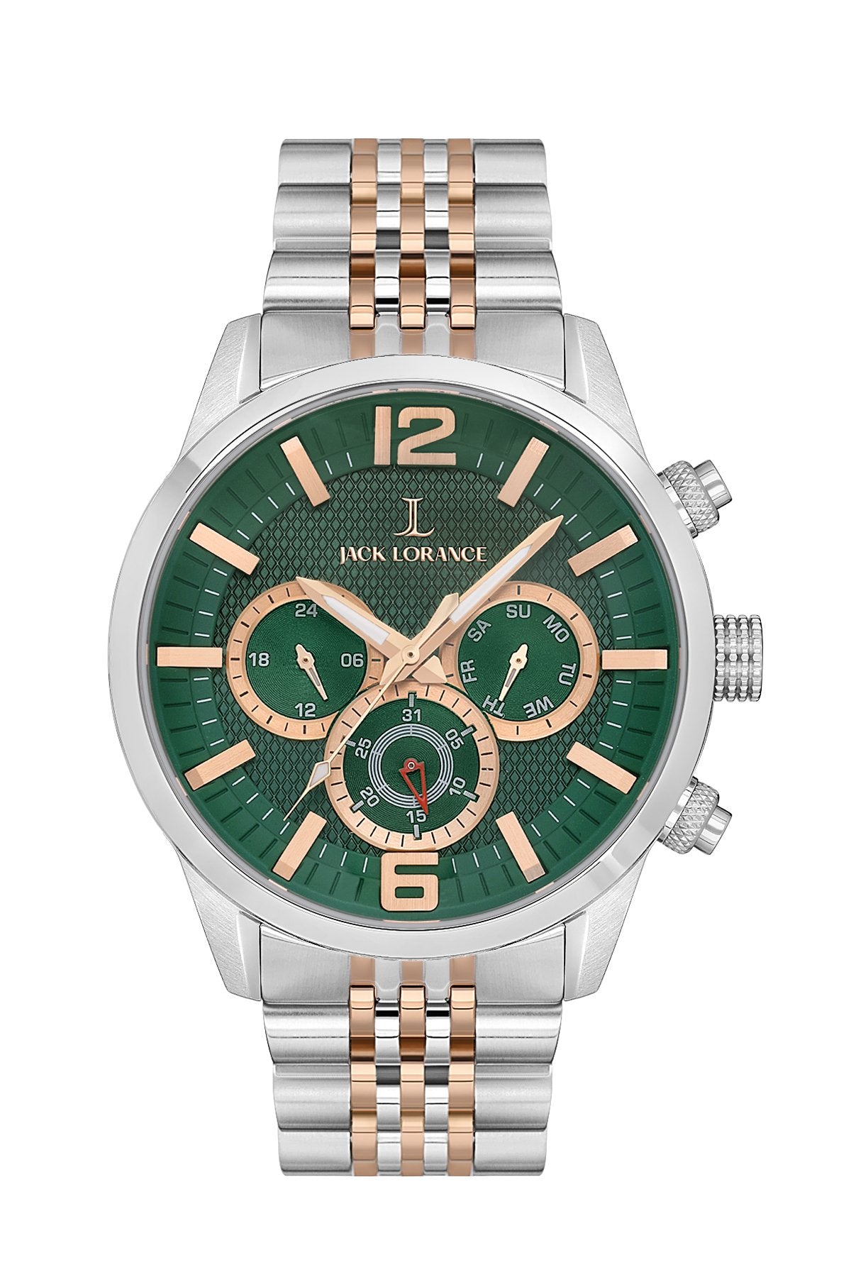 JLS0313904  Yeşil & Gümüş & Rose  Çelik Erkek Kol Saati